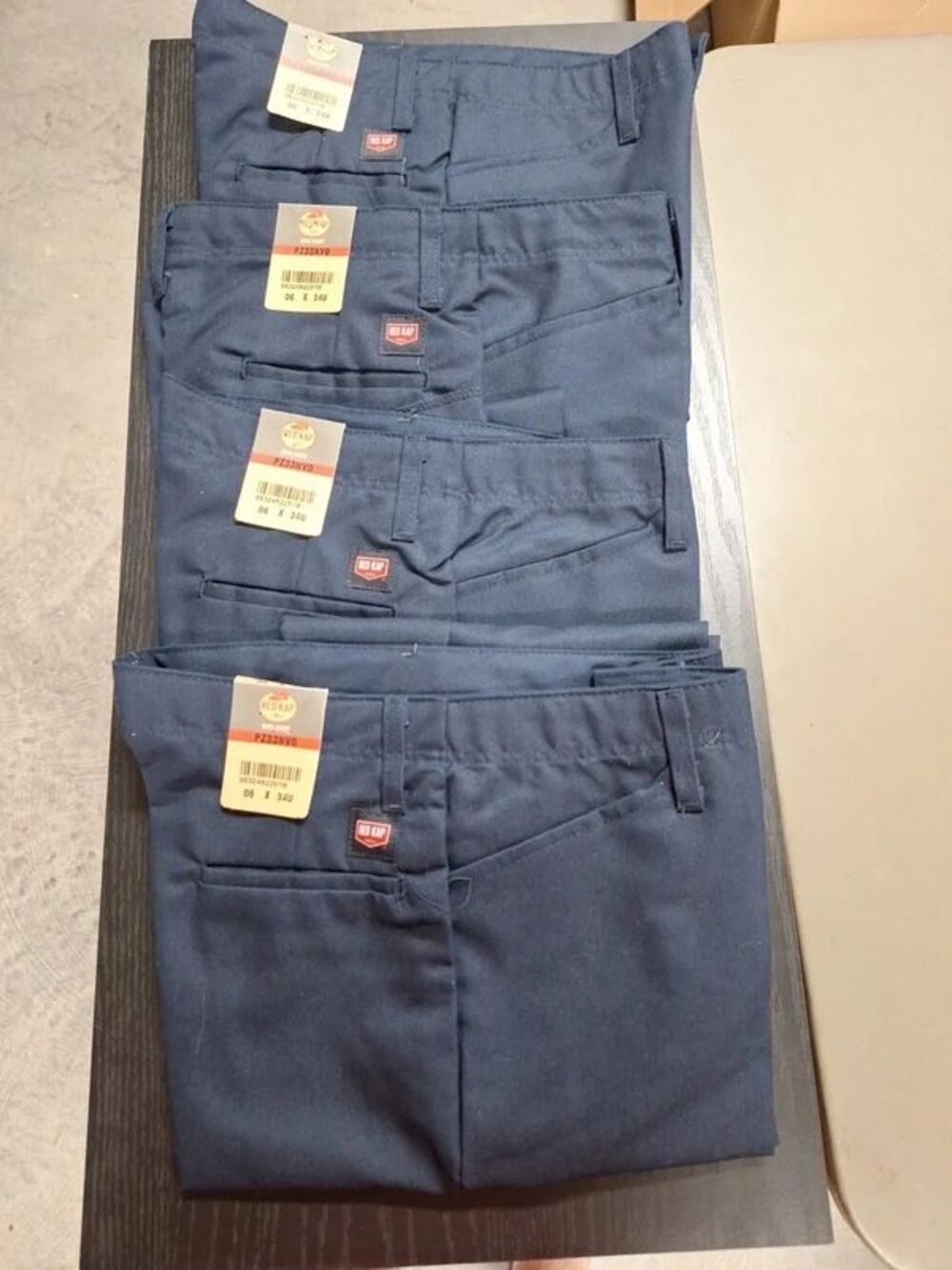 (4) NWT Red Kap Women's Work NMotion Pants Navy Blue Size 6 x 34U PZ33NV0